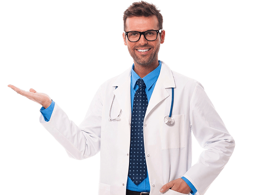 Doctor presenting
